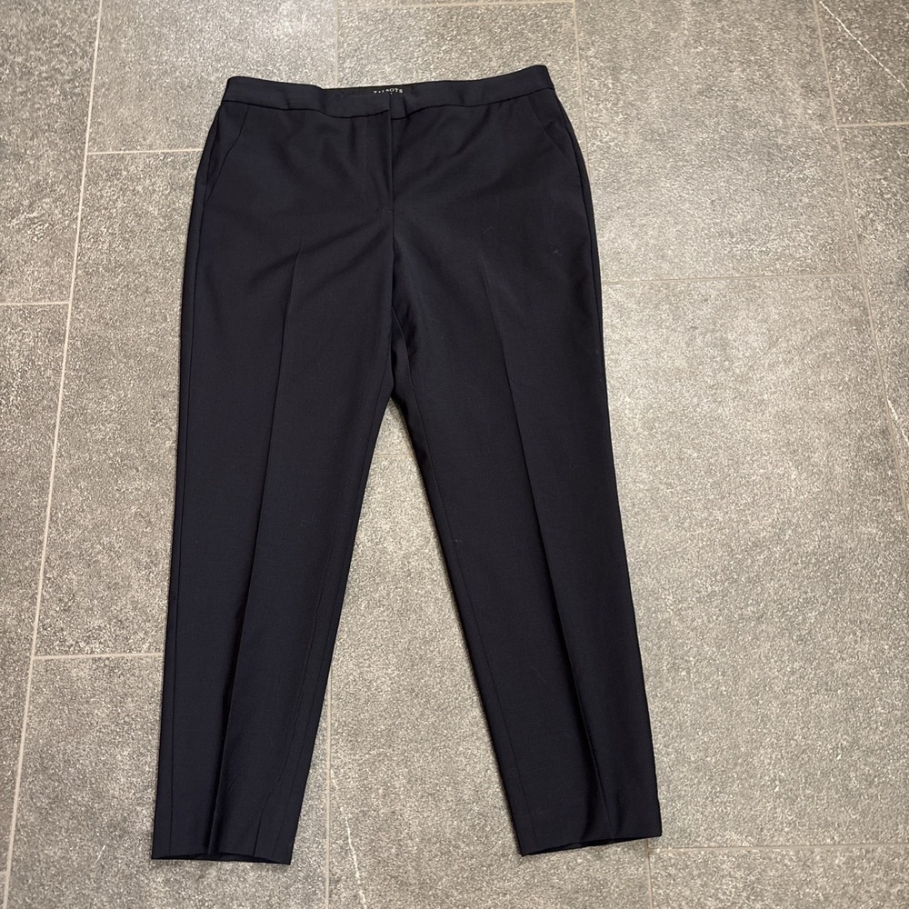 Talbots Blue wool blend suit pants 8P 8 petite dress pants